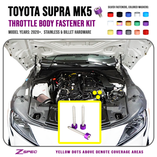 ZSPEC Throttle Body Fasteners for '20+ Toyota Supra MKV GR A90, Stainless & Billet - ZSD-196539-ZSD-196546-ZSD-196553-ZSD-196560-ZSD-196577-  DRIVEN - 1