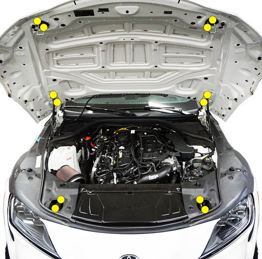 ZSPEC Hood Hinges/Latches/Catches Fasteners for '20+ Toyota Supra MKV GR A90, Titanium - ZSD-197345-ZSD-197352-ZSD-197369-ZSD-197376-ZSD-197383-  DRIVEN - 1