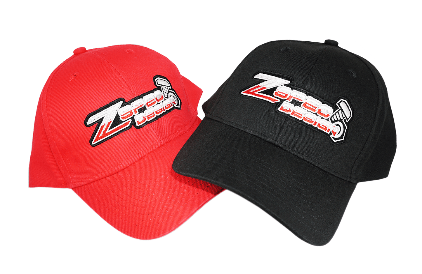 ZSPEC Design Lightweight Cotton Baseball-Style Hats, Red or Black, Adjustable - ZSD-385179-ZSD-385186-  DRIVEN - 1
