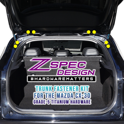 ZSPEC Stage-3 Dress Up Bolts® Fastener Kit for the '20-24 Mazda CX-30, Titanium - ZSD-188084-ZSD-188091-ZSD-188107-ZSD-188114-ZSD-188121-  DRIVEN - 30