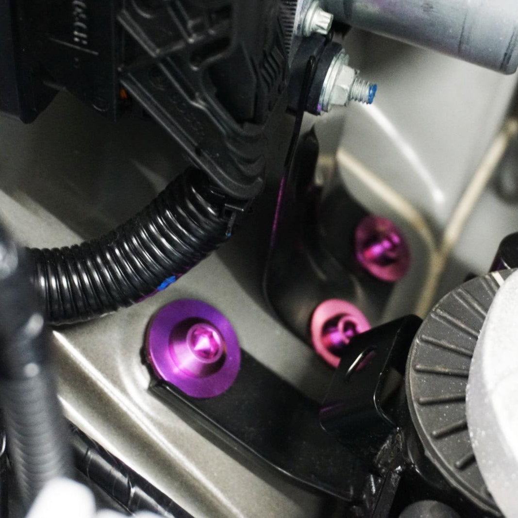 ZSPEC Stage-1 Dress Up Bolts® Fastener Kit for '23+ Mitsubishi Mirage, Titanium - ZSD-584510-ZSD-584527-ZSD-584534-ZSD-584541-ZSD-584558-  DRIVEN - 11