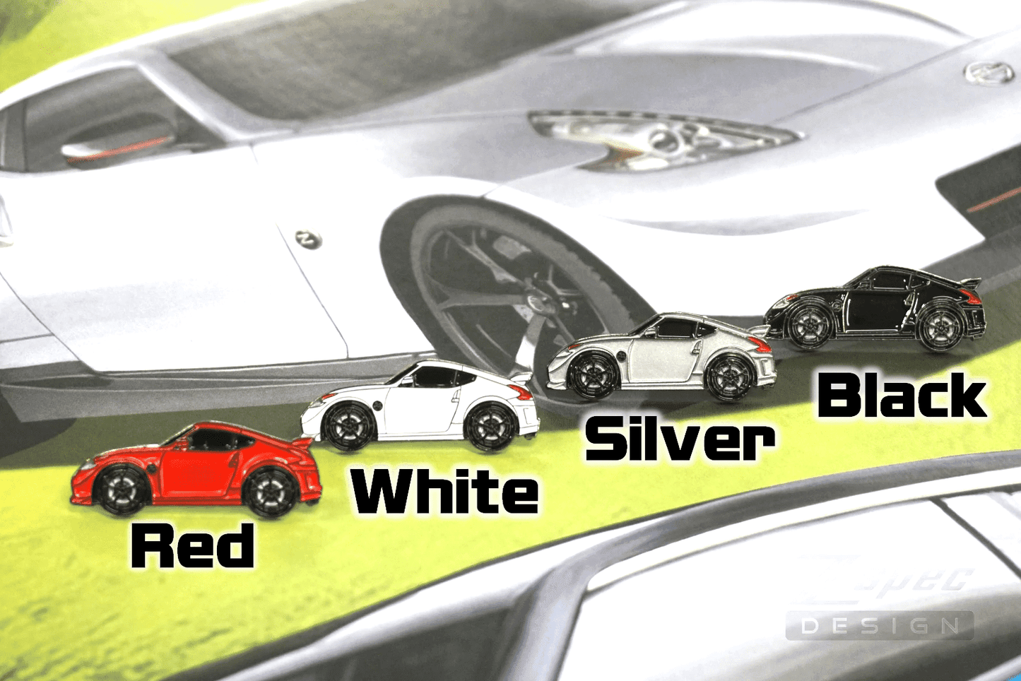 ZSPEC Nissan 370z / Z34 Nismo V1 - Edition Lapel / Hat Pin - ZSD-004339-ZSD-004346-ZSD-004353-ZSD-004360-  DRIVEN - 7