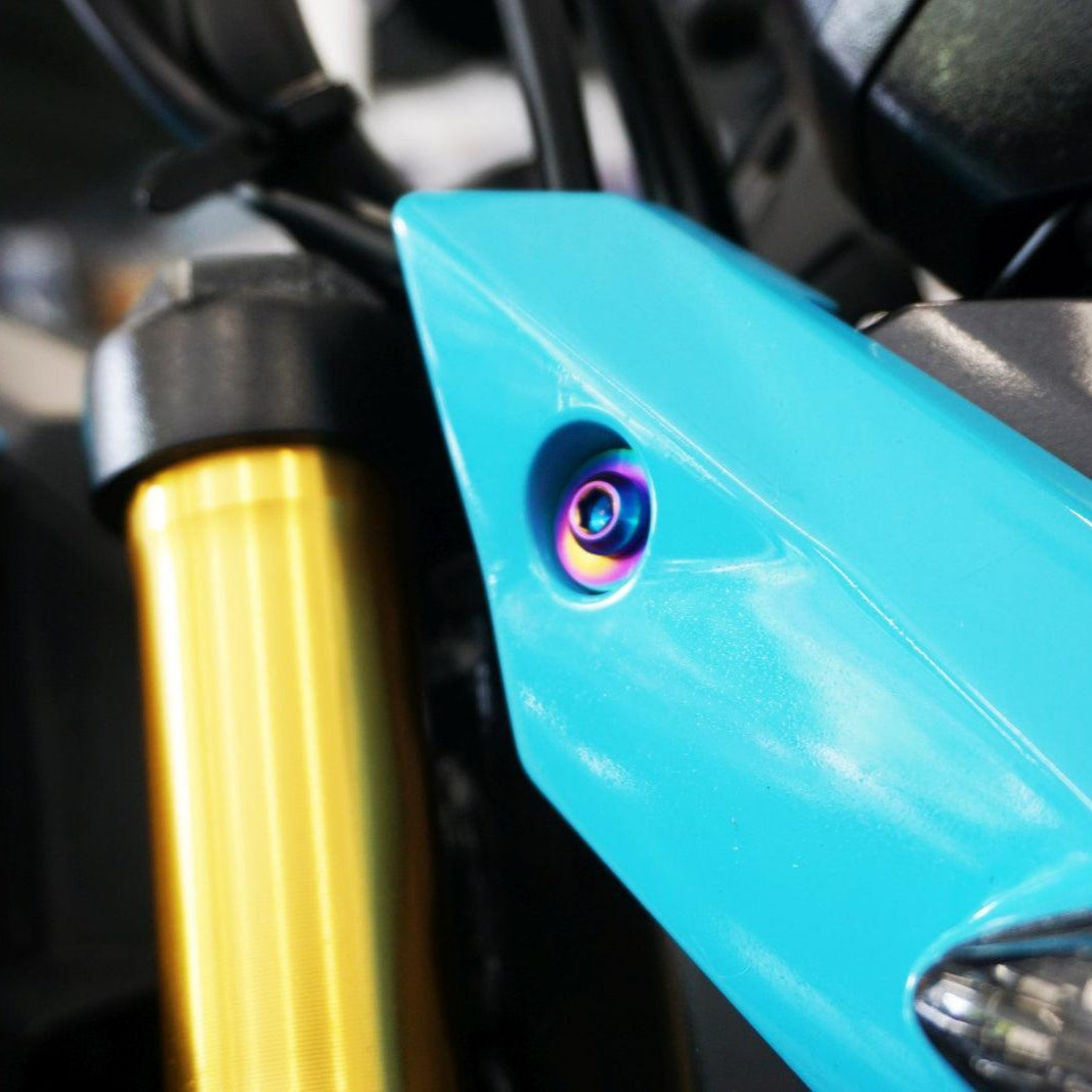 ZSPEC Dress-Up Bolts® Hardware Kit for the pre-2020 Honda Grom Platform, Titanium - ZSD-766473-ZSD-766480-ZSD-766497-ZSD-766503-ZSD-766510-  DRIVEN - 14