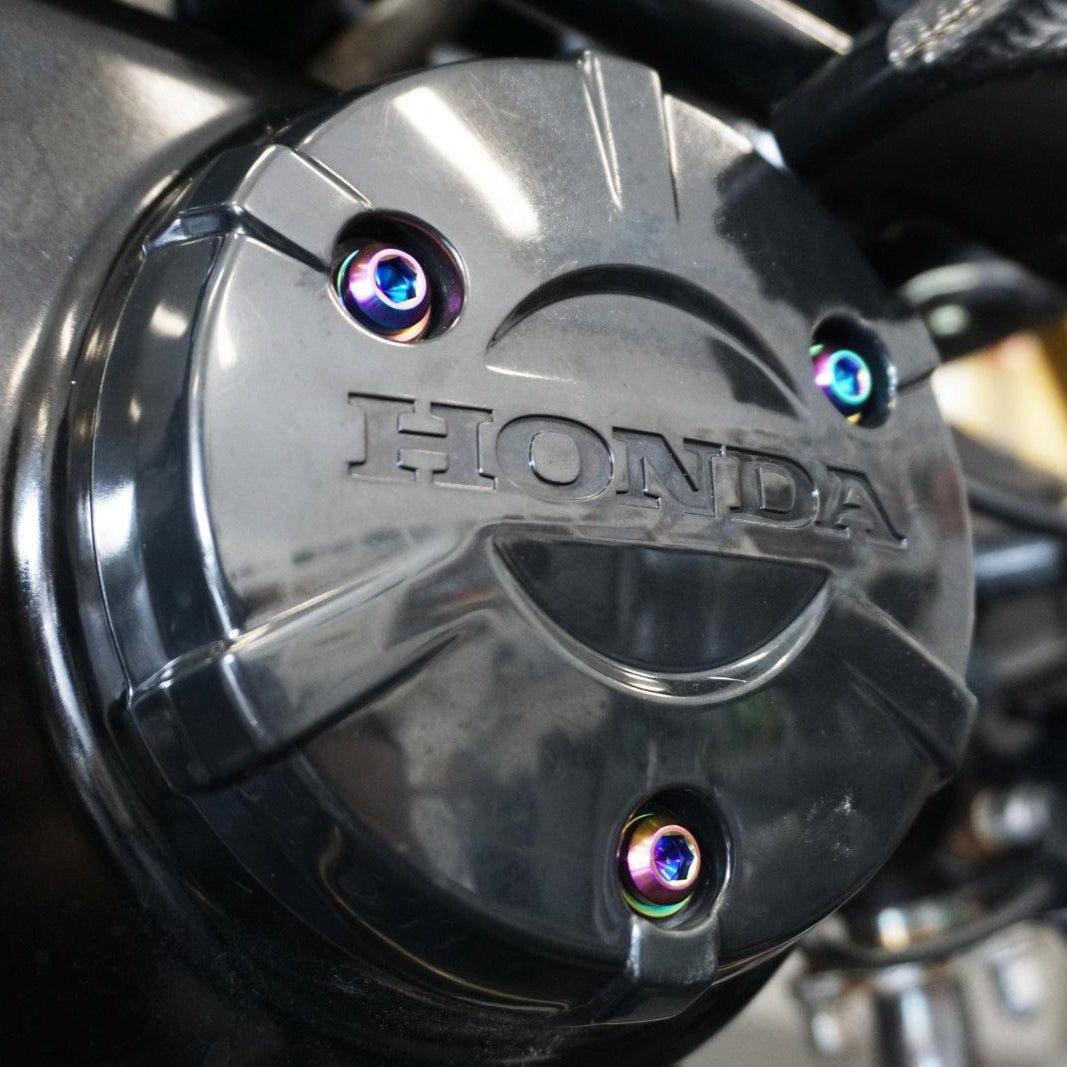 ZSPEC "Small Engine Cover" Fastener Kit for the Honda Grom, Grade-5 Titanium - ZSD-187681-ZSD-187698-ZSD-187704-ZSD-187711-ZSD-187728-  DRIVEN - 1