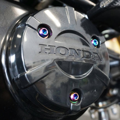 ZSPEC "Small Engine Cover" Fastener Kit for the Honda Grom, Grade-5 Titanium - ZSD-187681-ZSD-187698-ZSD-187704-ZSD-187711-ZSD-187728-  DRIVEN - 1