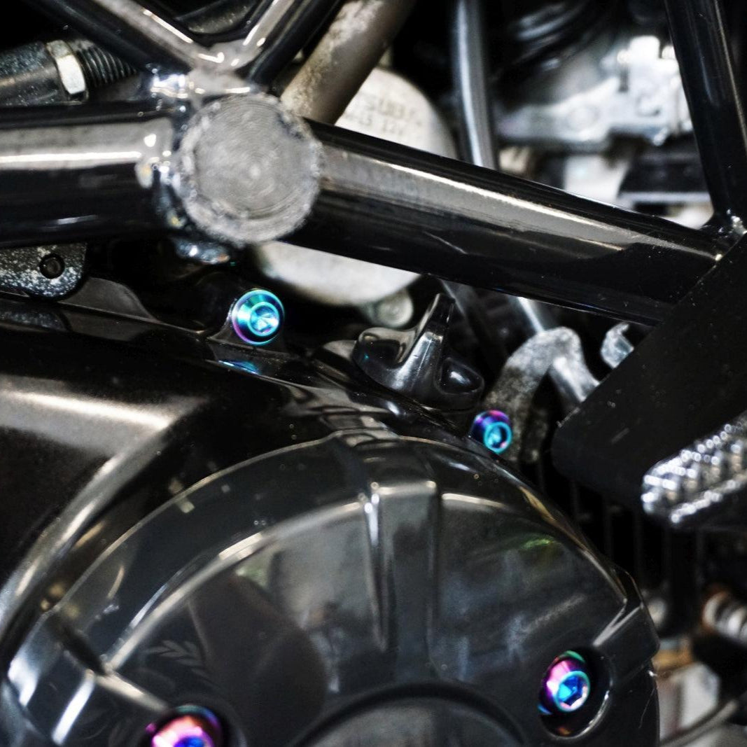 ZSPEC Dress-Up Bolts® Hardware Kit for the pre-2020 Honda Grom Platform, Titanium - ZSD-766473-ZSD-766480-ZSD-766497-ZSD-766503-ZSD-766510-  DRIVEN - 13