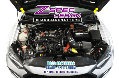 ZSPEC Hood Dress Up Bolts® Fastener Kit for '17+ Hyundai Elantra, Titanium - ZSD-385117-ZSD-385124-ZSD-385131-ZSD-385148-ZSD-385155-  DRIVEN - 1