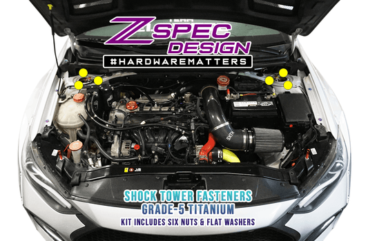 ZSPEC Shock Towers Dress Up Bolts® Fastener Kit for '17+ Hyundai Elantra, Titanium - ZSD-385056-ZSD-385063-ZSD-385070-ZSD-385087-ZSD-385094-  DRIVEN - 1