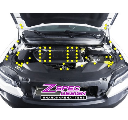 ZSPEC Stage-2 Dress Up Bolts® Fastener Kit for '14-20 Jeep Cherokee w/V6, Stainless & Billet - ZSD-567469-ZSD-567476-ZSD-567483-ZSD-567490-ZSD-567506-  DRIVEN - 1