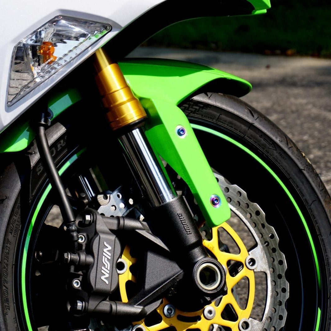 ZSPEC Titanium Dress Up Bolts® Fastener Kit for the Kawasaki Ninja 636 ZX6R - ZSD-204081-ZSD-204098-ZSD-204104-ZSD-204111-ZSD-204128-  DRIVEN - 16