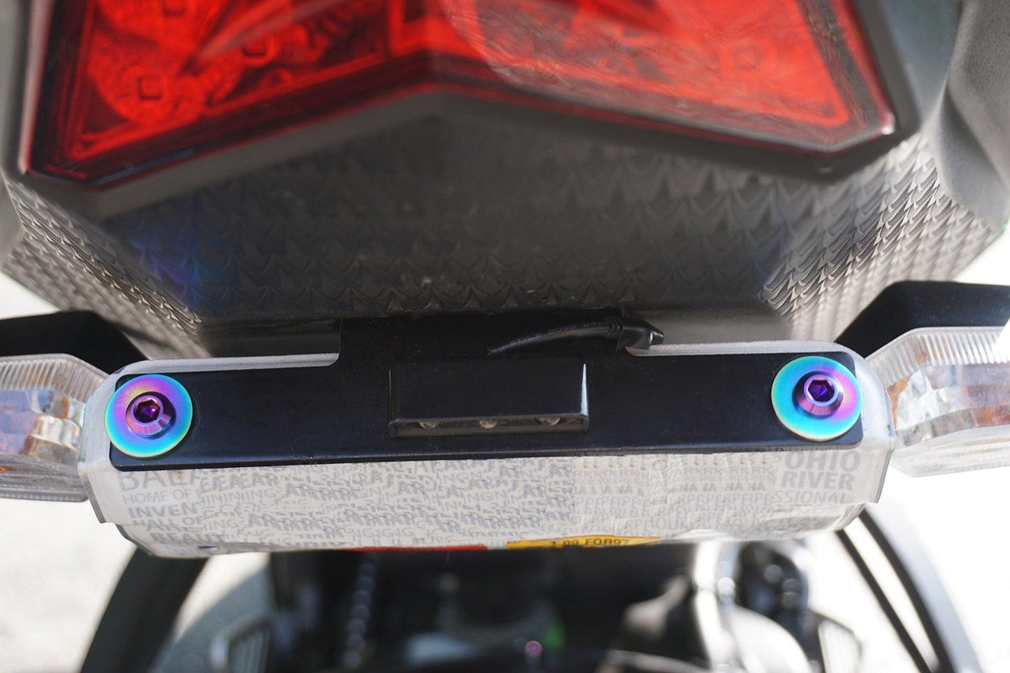 ZSPEC Titanium Fastener Kit for the Kawasaki Ninja 636 ZX6R Rear License Plate - ZSD-383069-ZSD-383076-ZSD-383083-ZSD-383090-ZSD-383106-  DRIVEN - 1