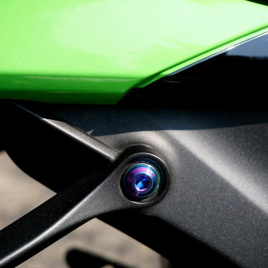 ZSPEC Titanium Fasteners for the Kawasaki Ninja 636 ZX6R Foot-Peg Brackets - ZSD-383137-ZSD-383144-ZSD-383151-ZSD-383168-ZSD-383175-  DRIVEN - 1