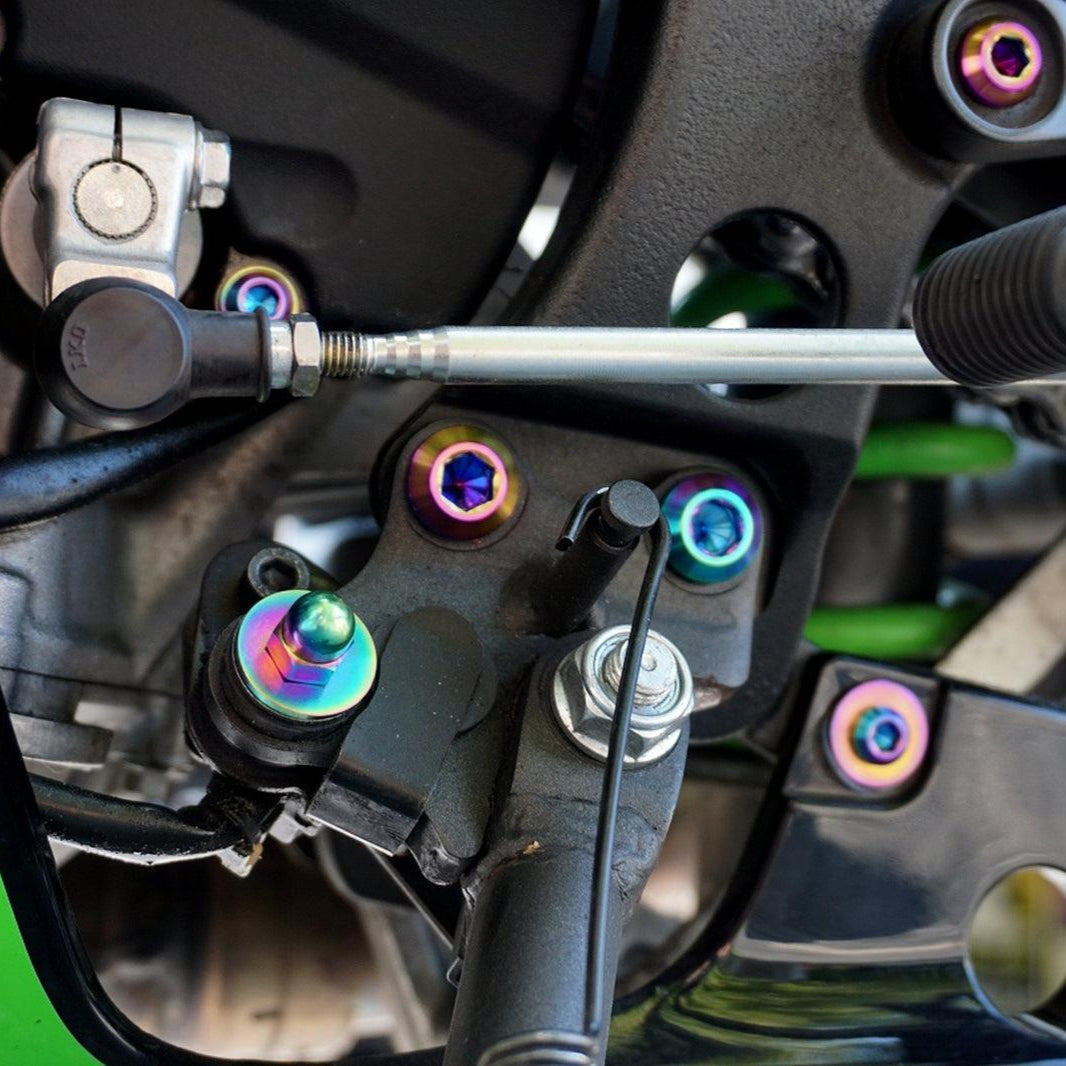 ZSPEC Titanium Dress Up Bolts® Fastener Kit for the Kawasaki Ninja 636 ZX6R - ZSD-204081-ZSD-204098-ZSD-204104-ZSD-204111-ZSD-204128-  DRIVEN - 9