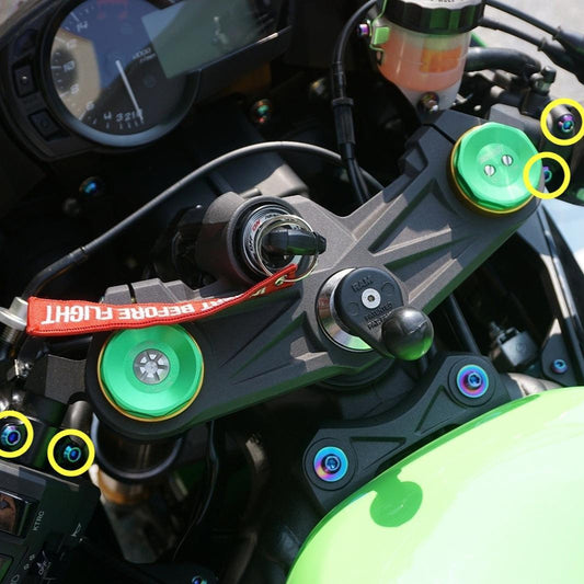 ZSPEC Titanium Fasteners for the Kawasaki Ninja 636 ZX6R Brake-Lever Brackets - ZSD-383199-ZSD-383205-ZSD-383212-ZSD-383229-ZSD-383236-  DRIVEN - 1