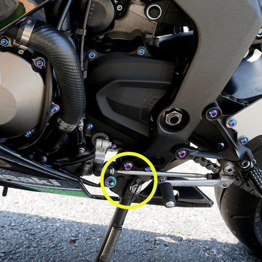 ZSPEC Titanium Fasteners for the Kawasaki Ninja 636 ZX6R Kick-Stand - ZSD-383274-ZSD-383281-ZSD-383298-ZSD-383304-ZSD-383311-  DRIVEN - 1