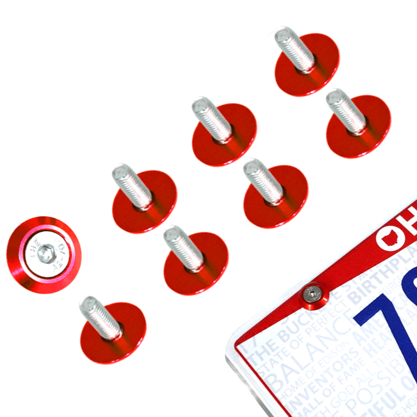 ZSPEC License Plate Bolts, Fender-Style, M6-1.0 Stainless & Billet Washers, 8-Pack - ZSD-566813-ZSD-566820-ZSD-566837-ZSD-566844-ZSD-566851-  DRIVEN - 1