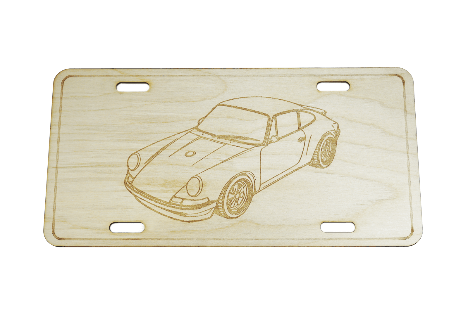 ZSPEC Classic Porsche 911 License Plate, Birch, Ornament for Office, Garage or Man-Cave - ZSD-766282-  DRIVEN - 1