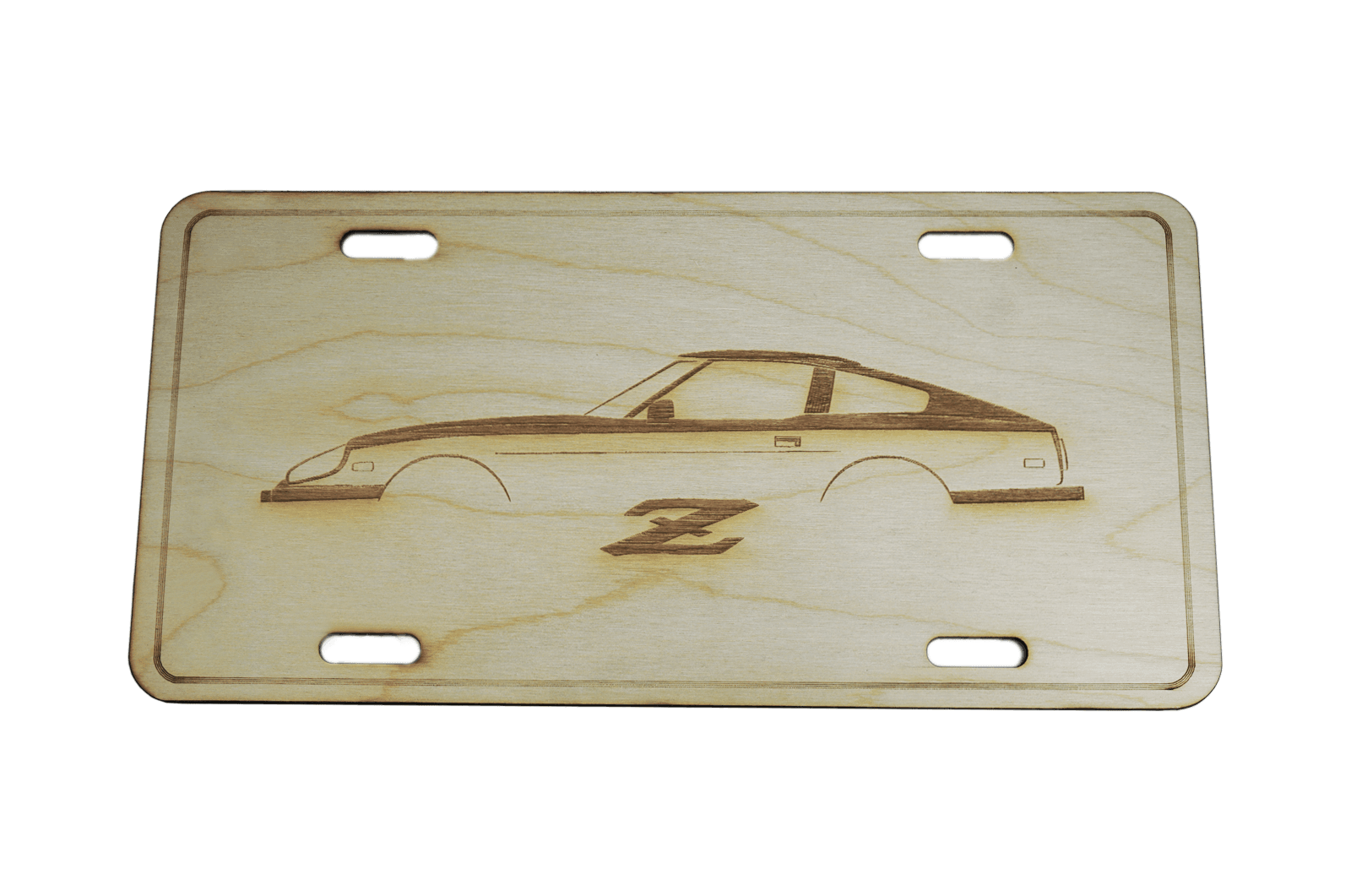 ZSPEC Datsun 280zx S130 License Plate, Birch, Ornament for Office, Garage or Man-Cave - ZSD-765957-  DRIVEN - 1