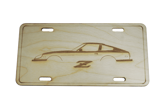ZSPEC Datsun 280zx S130 License Plate, Birch, Ornament for Office, Garage or Man-Cave - ZSD-765957-  DRIVEN - 1