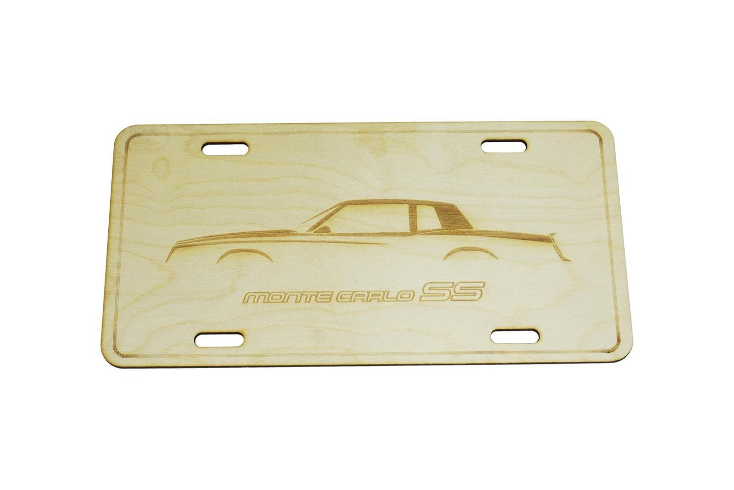 ZSPEC Chevy Monte Carlo SS Cut-Away License Plate, Birch, Ornamental - ZSD-188541-  DRIVEN - 1