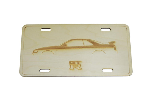 ZSPEC Nissan GTR R34 Cut-Away License Plate, Birch, Ornamental - ZSD-188572-  DRIVEN - 1