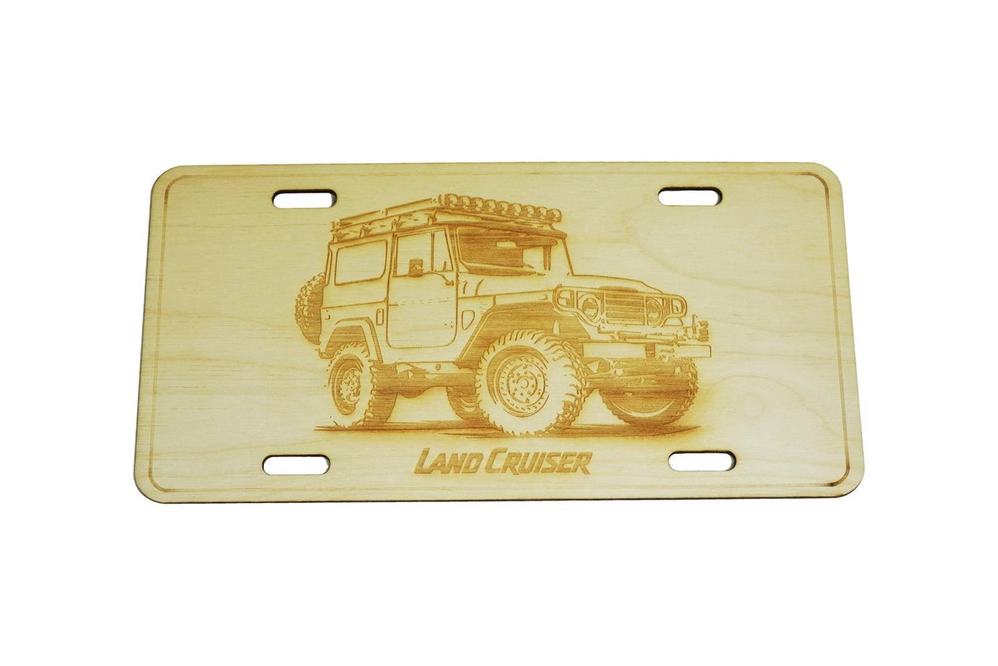 ZSPEC Early Toyota Landcruiser 4x4 License Plate, Birch, Ornamental - ZSD-188626-  DRIVEN - 1