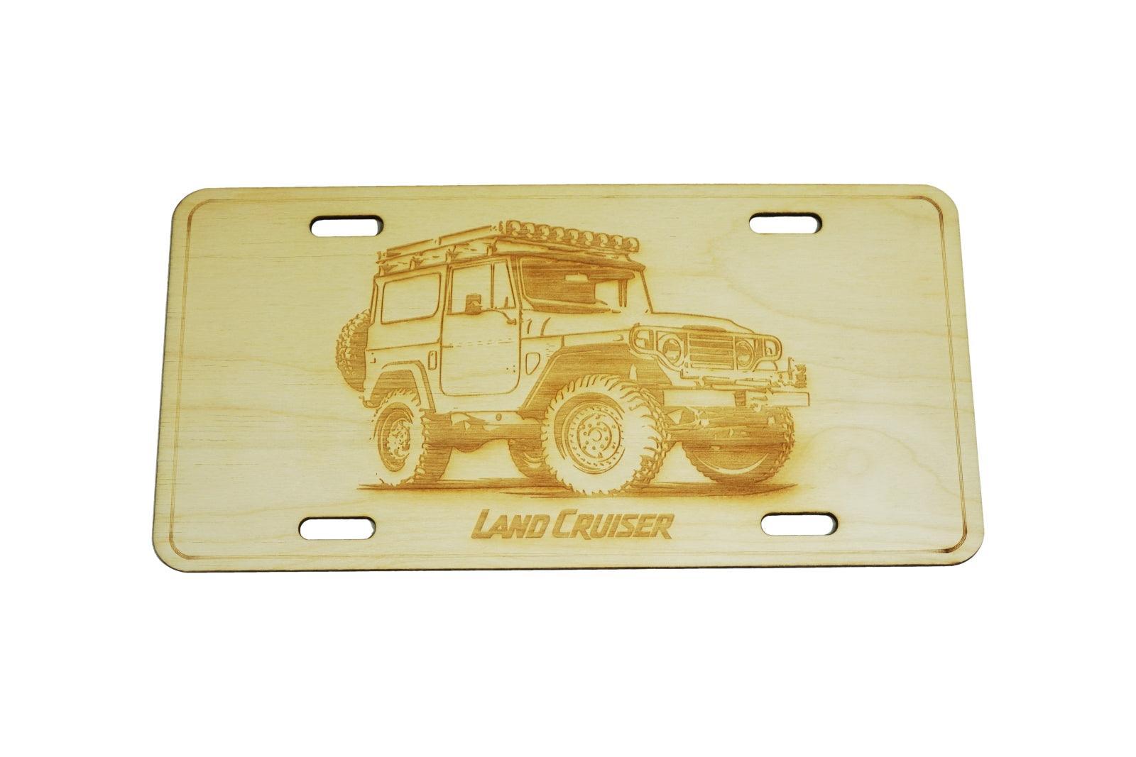 ZSPEC Early Toyota Landcruiser 4x4 License Plate, Birch, Ornamental - ZSD-188626-  DRIVEN - 1