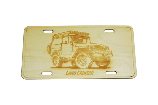 ZSPEC Early Toyota Landcruiser 4x4 License Plate, Birch, Ornamental - ZSD-188626-  DRIVEN - 1