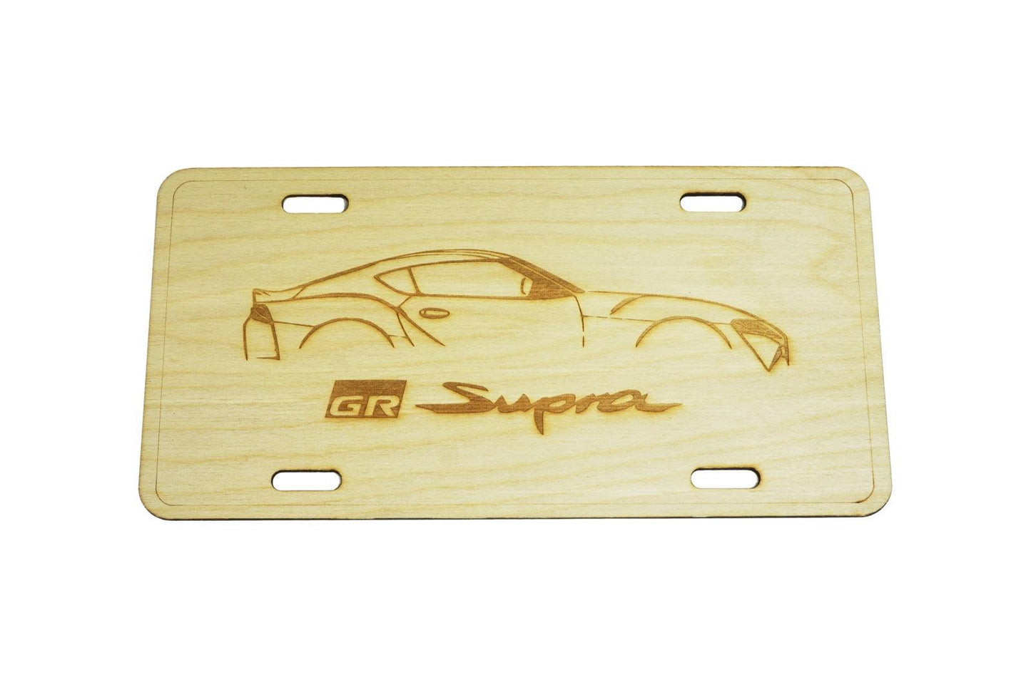 ZSPEC Toyota Supra Silhouette License Plate, Birch, Ornamental - ZSD-188640-  DRIVEN - 1
