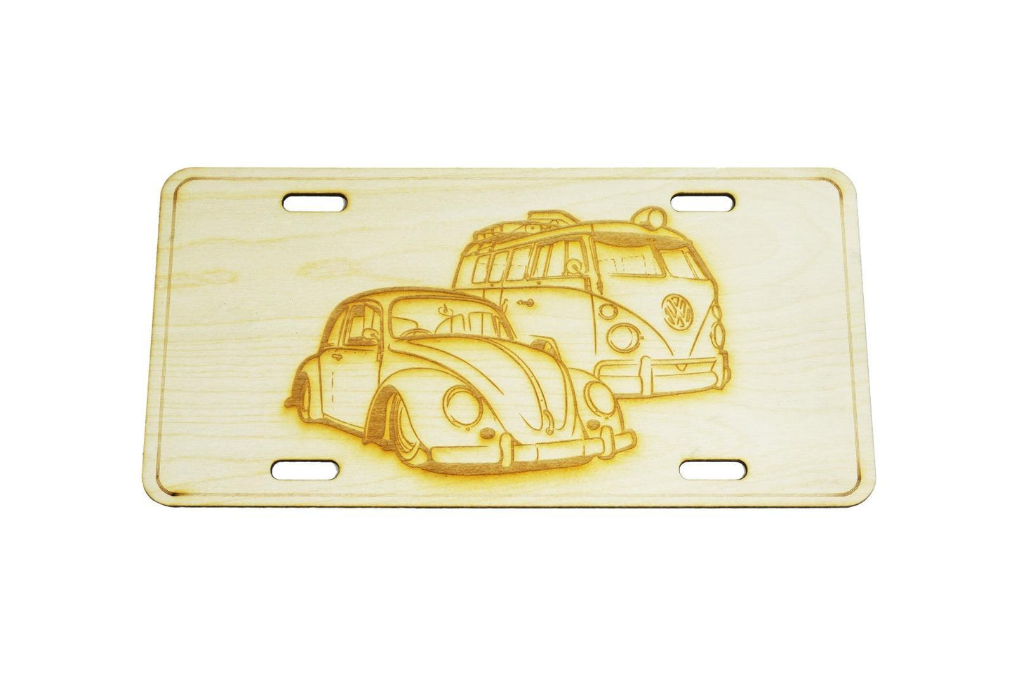 ZSPEC Classic VWs (Beetle & Van) License Plate, Birch, Ornamental - ZSD-188657-  DRIVEN - 1