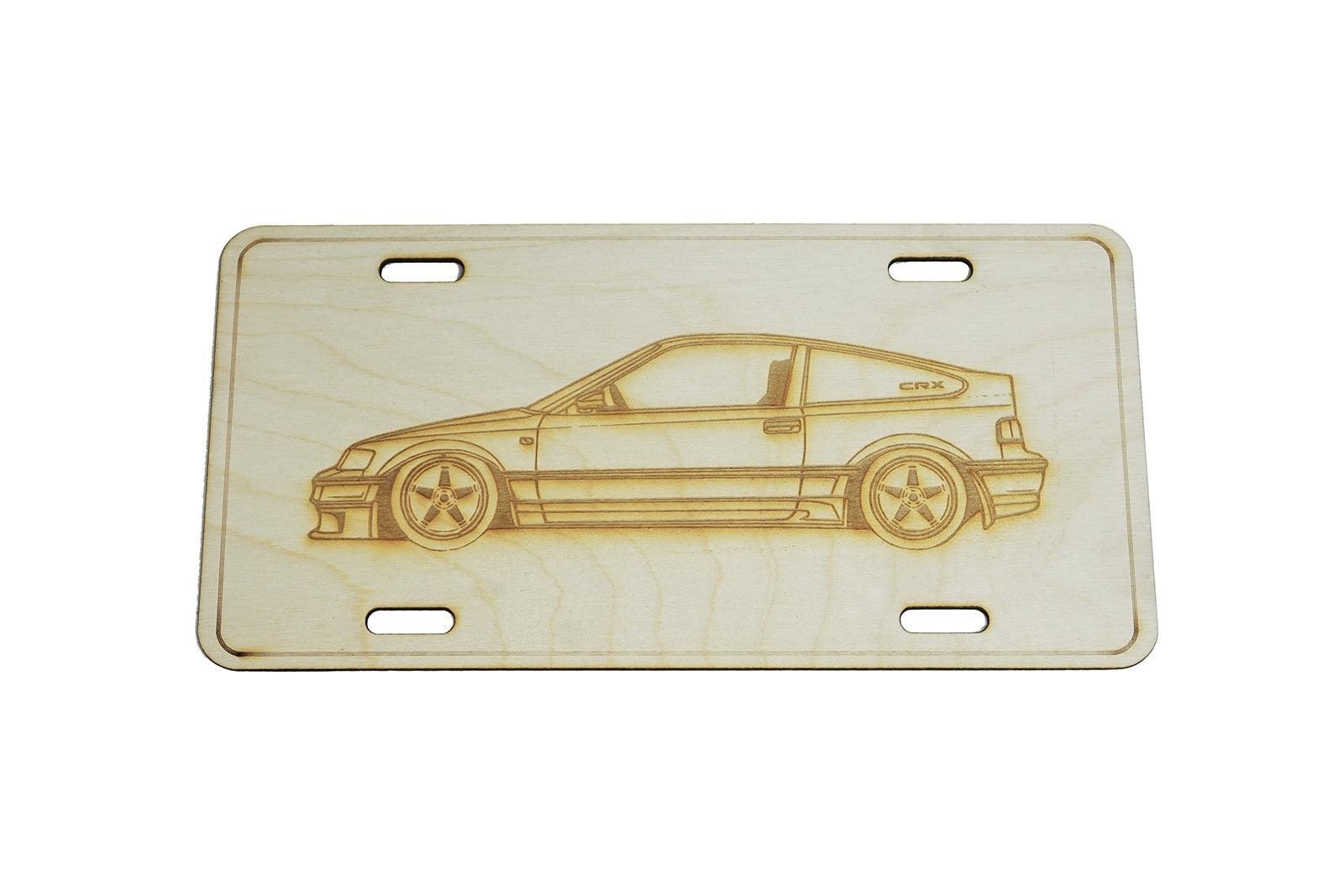 ZSPEC Honda CRX Si Hatchback License Plate, Birch, Ornamental - ZSD-188688-  DRIVEN - 1