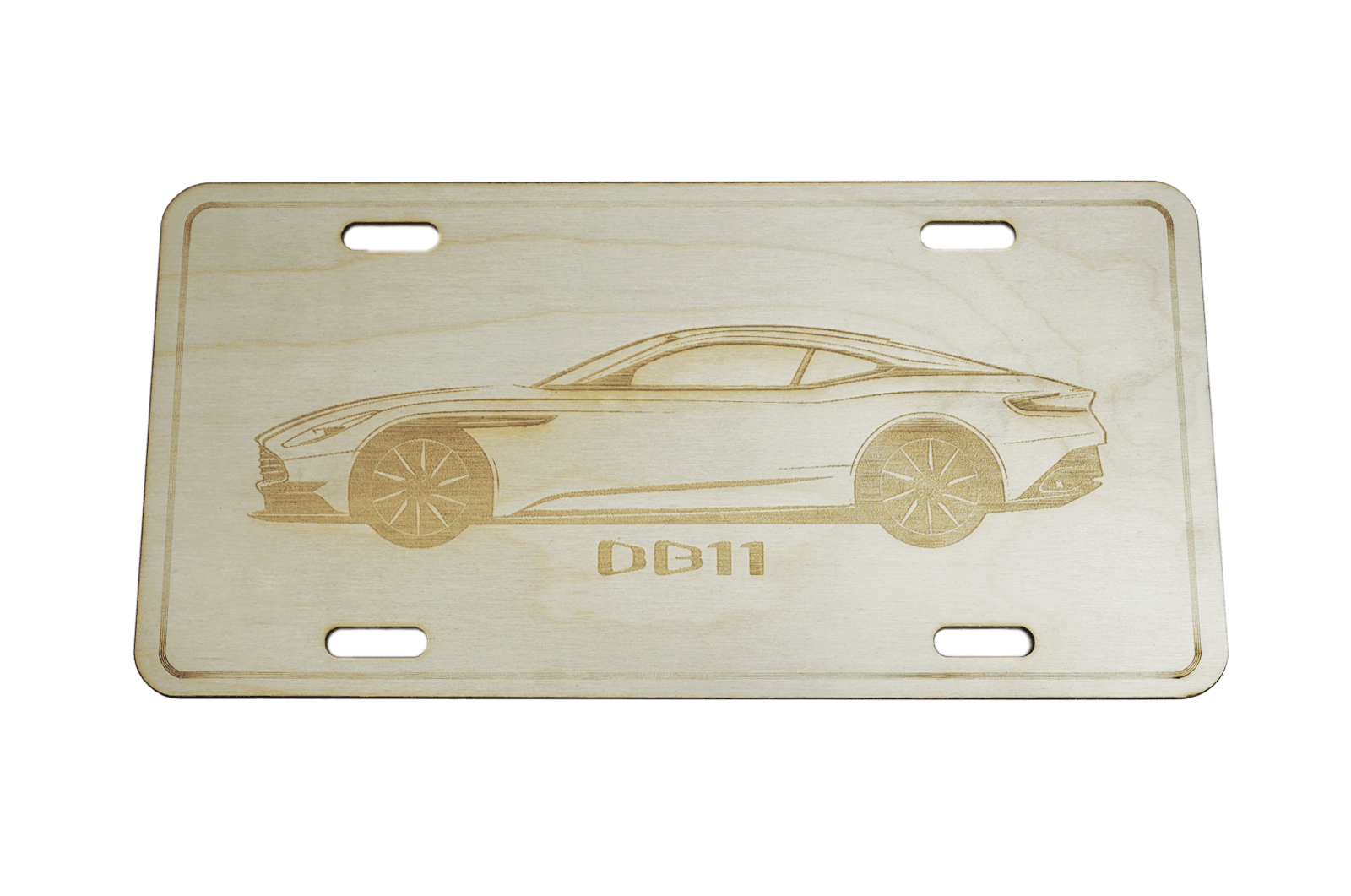 ZSPEC Aston Martin DB11 License Plate, Birch, Ornament for Office, Garage or Man-Cave - ZSD-188725-  DRIVEN - 1