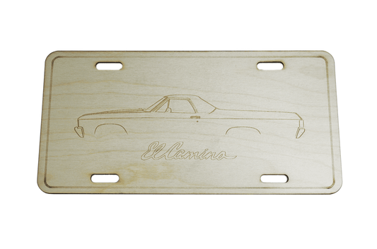 ZSPEC Chevy El Camino License Plate, Birch, Ornament for Office, Garage or Man-Cave - ZSD-766336-  DRIVEN - 1