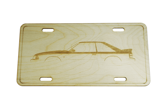 ZSPEC Ford Fox-Body Mustang License Plate, Birch, Ornament for Office, Garage or Man-Cave - ZSD-766350-  DRIVEN - 1