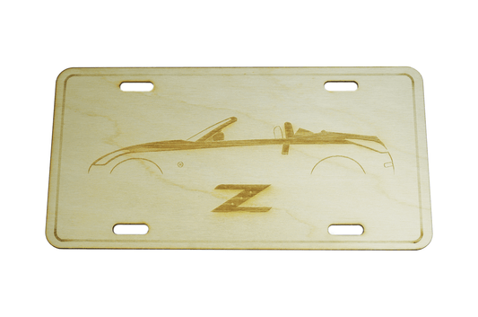 ZSPEC Nissan 350z Roadster License Plate, Birch, Ornament for Office, Garage or Man-Cave - ZSD-766329-  DRIVEN - 1