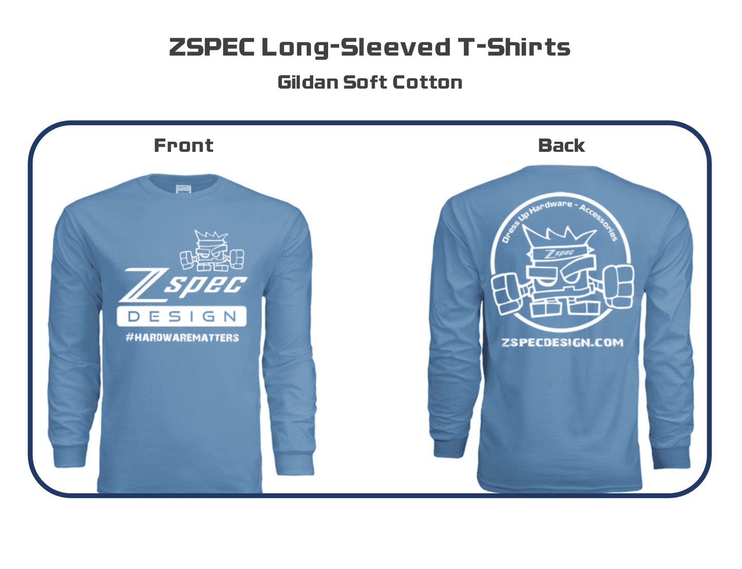 ZSPEC Long-Sleeve Cotton T-Shirt, Light Blue - ZSD-005534-ZSD-005541-ZSD-005558-ZSD-005565-  DRIVEN - 2