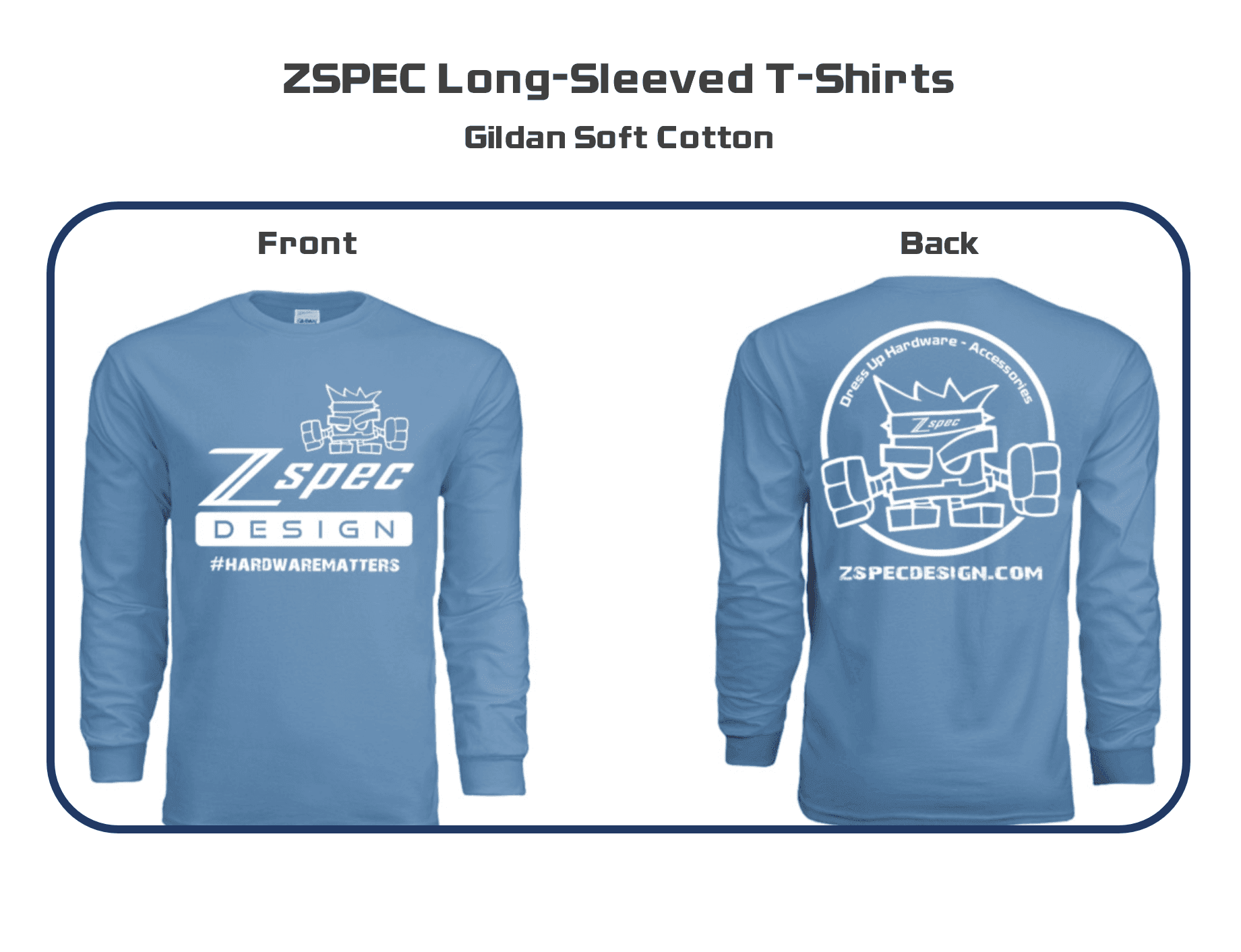 ZSPEC Long-Sleeve Cotton T-Shirt, Light Blue - ZSD-005534-ZSD-005541-ZSD-005558-ZSD-005565-  DRIVEN - 2