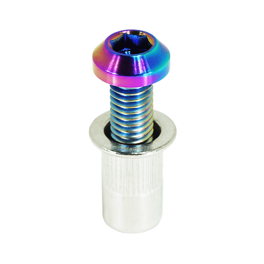ZSPEC Body Kit Fastener, Titanium Angled-Head Style M6x20mm w/ Rivet Nut, per Each - ZSD-384189-ZSD-384196-ZSD-384202-ZSD-384219-ZSD-384226-  DRIVEN - 1