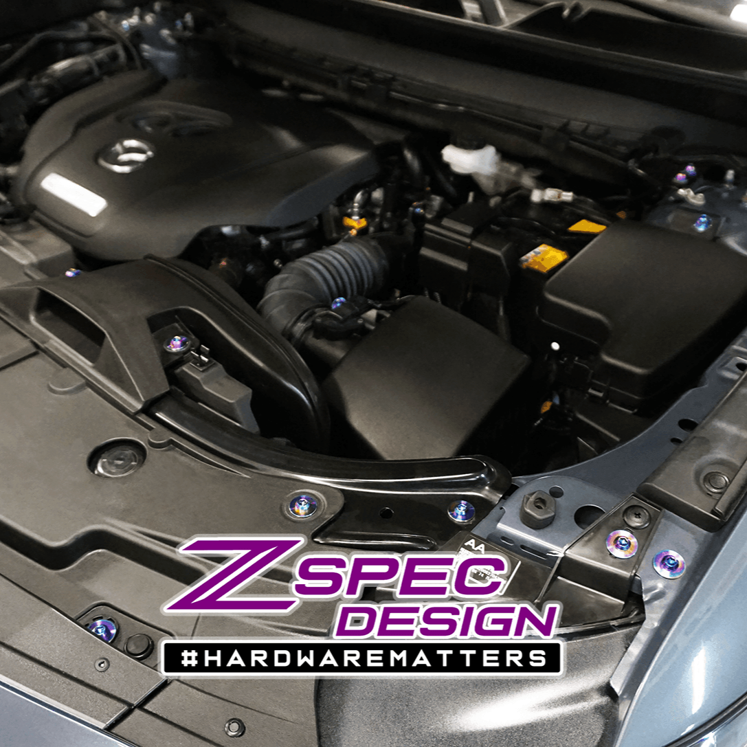 ZSPEC Stage-2 Dress Up Bolts® Fastener Kit for '17-23 Mazda CX-5, Titanium - ZSD-007460-ZSD-007477-ZSD-007484-ZSD-007491-ZSD-007507-  DRIVEN - 3