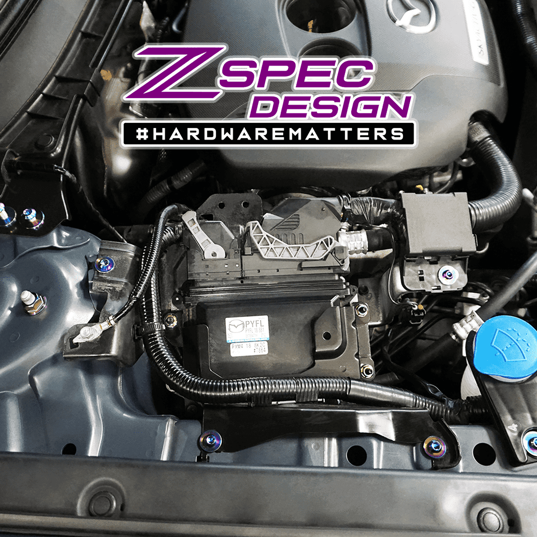 ZSPEC Stage-1 Dress Up Bolts® Fastener Kit for '16-23 Mazda CX-9, Titanium - ZSD-008214-ZSD-008221-ZSD-008238-ZSD-008245-ZSD-008252-  DRIVEN - 9