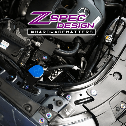 ZSPEC Stage-1 Dress Up Bolts® Fastener Kit for '17-23 Mazda CX-5, Titanium - ZSD-007859-ZSD-007866-ZSD-007873-ZSD-007880-ZSD-007897-  DRIVEN - 13