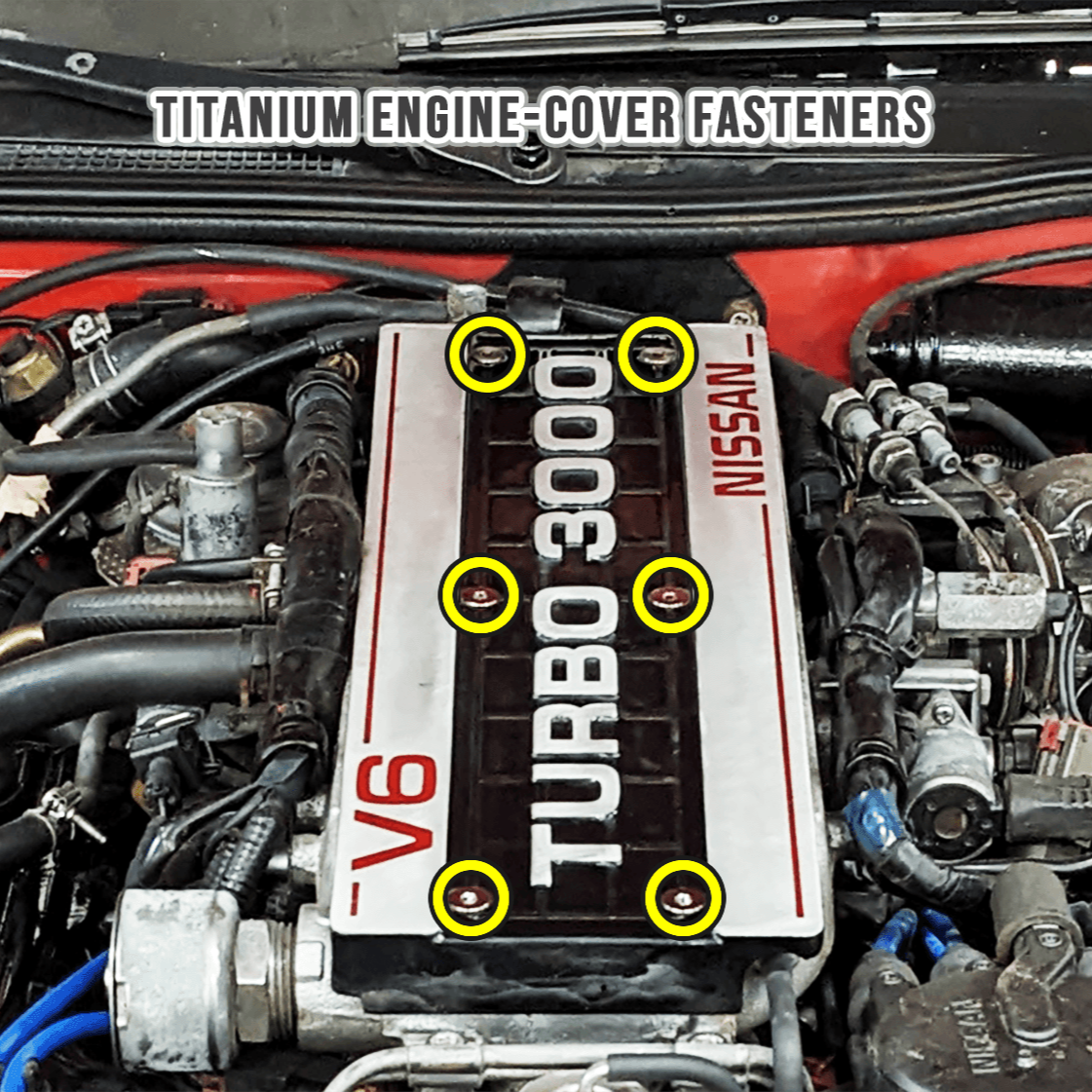 ZSPEC Engine-Cover Fasteners for '84-89 Nissan 300zx Z31, Grade-5 Titanium - ZSD-202339-ZSD-202346-ZSD-202353-ZSD-202360-ZSD-202377-  DRIVEN - 3