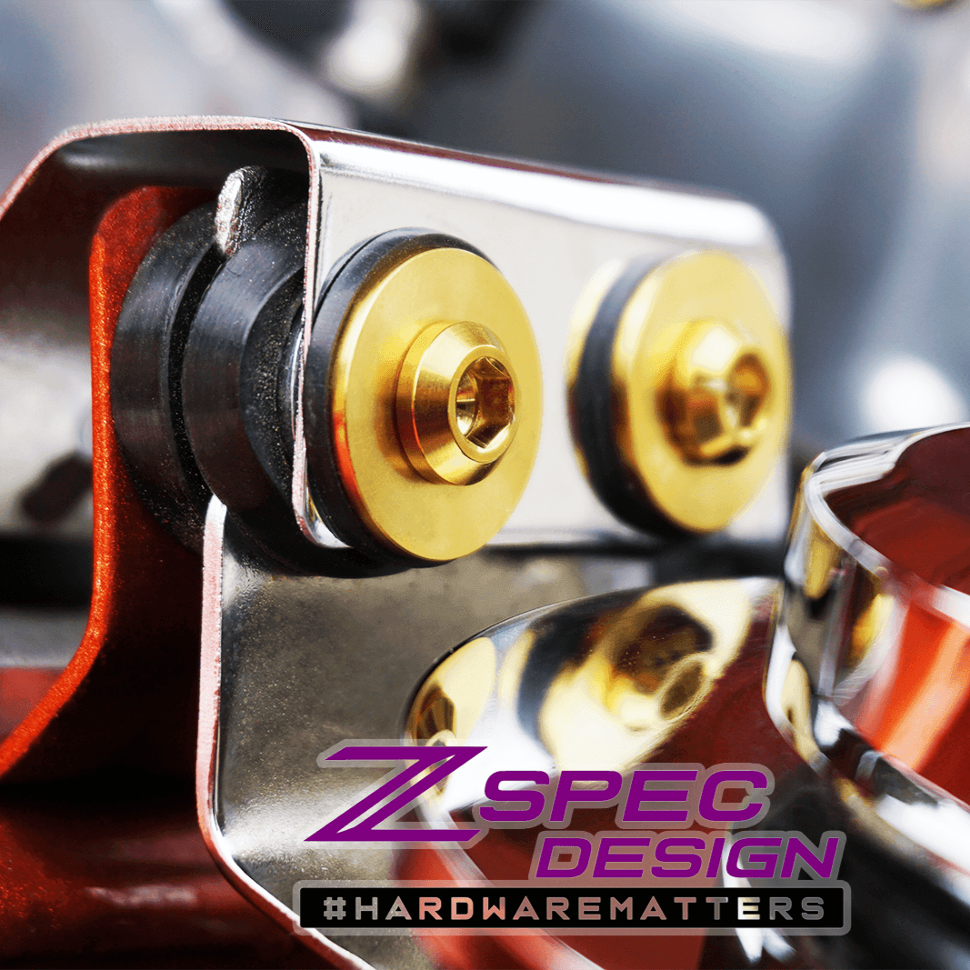 ZSPEC Power Steering Reservoir Fasteners for '90-96 Nissan 300zx Z32, Titanium - ZSD-390357-ZSD-390364-ZSD-390371-ZSD-390388-ZSD-390395-  DRIVEN - 5