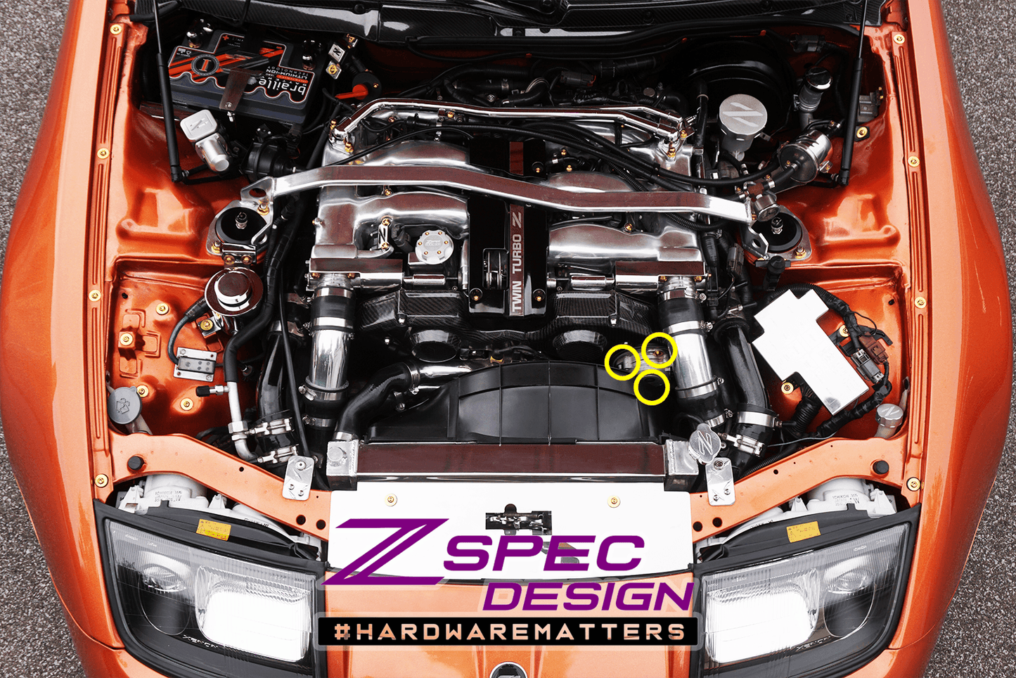 ZSPEC Crank Angle Sensor CAS Bolts for Nissan Z32 300zx & Skyline GT-R, Titanium - ZSD-390593-ZSD-390609-ZSD-390616-ZSD-390623-ZSD-390630-  DRIVEN - 3