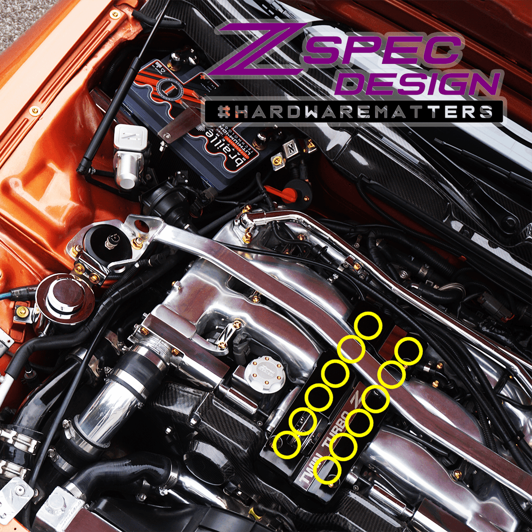 ZSPEC Fuel Injector Fastener Kit for Nissan Z32 300zx, Titanium - ZSD-390777-ZSD-390784-ZSD-390791-ZSD-390807-ZSD-390814-  DRIVEN - 3