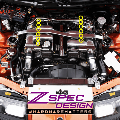 ZSPEC Coil Brackets Dress Up Bolts® Fastener Kit for 300zx Z32, Titanium - ZSD-191107-ZSD-191114-ZSD-191121-ZSD-191138-ZSD-191145-  DRIVEN - 3
