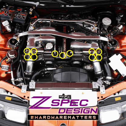 ZSPEC Throttle Bodies & Linkage Fasteners for '90-96 Nissan Z32 300zx, Grade-5 Titanium - ZSD-562617-ZSD-562624-ZSD-562631-ZSD-562648-ZSD-562655-  DRIVEN - 3