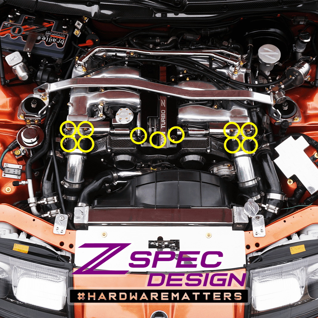 ZSPEC Throttle Bodies Fastener Kit for the '90-96 Nissan Z32 300zx, Stainless & Billet - ZSD-763700-ZSD-763717-ZSD-763724-ZSD-763731-ZSD-763748-  DRIVEN - 3