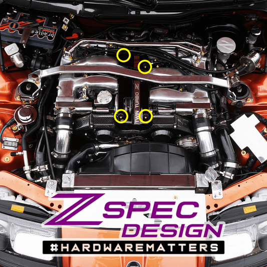 ZSPEC Throttle Cable Cover Fasteners for '90-96 Nissan 300zx Z32, Titanium - ZSD-390531-ZSD-390548-ZSD-390555-ZSD-390562-ZSD-390579-  DRIVEN - 1