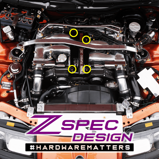 ZSPEC Throttle Cable Cover Fasteners for '90-96 Nissan 300zx Z32, Titanium & Billet - ZSD-195242-ZSD-195259-ZSD-195266-ZSD-195273-ZSD-195280-  DRIVEN - 1